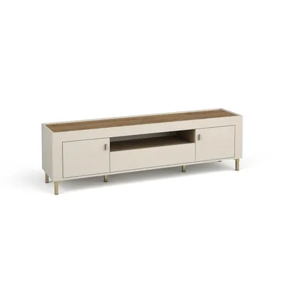 Produktbild von TV-Schrank MONTA - Stand - oder Wandmontage möglich, TV-Board mit 2 Türen, 1 Schublade und 1 offenem Fach, Kaschmir