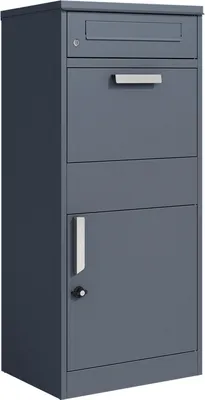 Produktbild von Briefkasten Paketkasten Standbriefkasten Paketbriefkasten Paketbox Postbox Grau