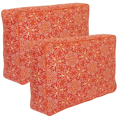 Produktbild von Herlag Palettenkissen-Rückenkissen VALERIA Mandala-Muster Orange, Bezug Waschbar, 60x40cm, 2 Stück