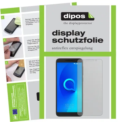 Produktbild von 2x Schutzfolie für Alcatel 3V matt Displayschutzfolie Folie Display Schutz dipos