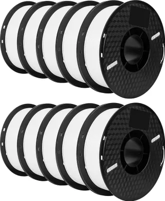 Obrázok produktu pre filament pre 3D tlačiarne, materiál šetrný k životnému prostrediu, bez zápachu, vysoká húževnatosť, 10 KG PETG biely
