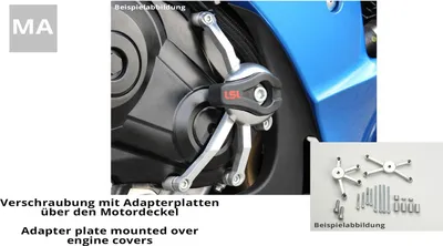 Immagine prodotto di Kit di montaggio LSL Crash Pad® GSX-R 600 / 750 11- in nero