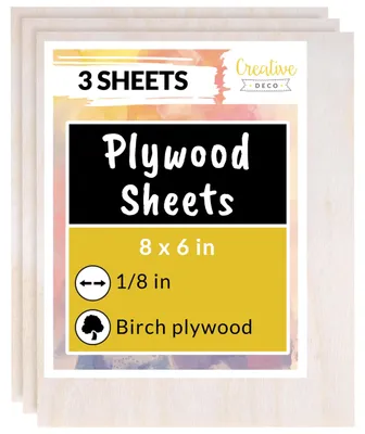 Productafbeelding van Creative Deco 3 x A5 Multiplex Platen 3mm, 148 x 210 x 3 mm (+/- 0.5 mm)