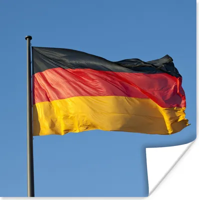 Produktbild von MuchoWow® Poster Foto der deutschen Flagge 30x30 cm - Wandposter - Printing