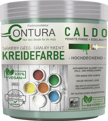 Produktbild von Contura BeGreen 250ml. Kreidefarbe Shabby Chic Möbellack - 34 Vintage Green