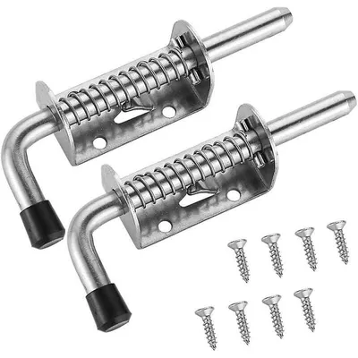 Obrázek produktu pro Zámek pro garážová vrata, bránu, kůlnu, pružinový zámek z nerezové oceli 304, zámek pro posuvné dveře, brány, 128 mm