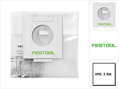 Productafbeelding van Festool ENS-CT 36 AC/5 Afvalzak 5 stuks voor mobiele afzuigkap CT 36 met Autoclean ( 496215 )