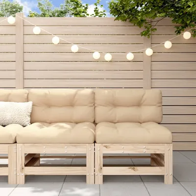 Produktbild von Design Möbel Garten-Mittelsofas 2er Set Massivholz Kiefer - 2024 Neu