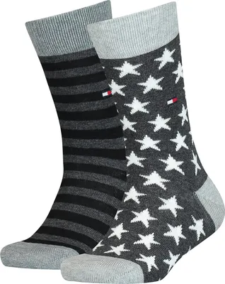 Immagine prodotto di Tommy Hilfiger, calzini per bambini unisex, modello "Stars and Stripes", confezione da 2 paia