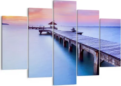 Produktbild von Bild auf Leinwand - Leinwandbild - Strand Wasser Meer Urlaub - 150x100cm - Wand Bild - Wanddeko - Leinwanddruck - Bilder - Kunstdruck - Wanddekoration - Leinwand bilder - Wandkunst - EA150x100-2450
