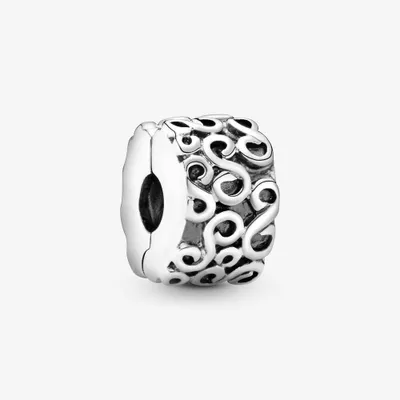 Produktbild von Pandora 790338 Charm Clip Damen Wirbelwind Swirl Serpentine Sterling-Silber