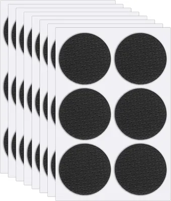Produktbild von 48 Stück Möbelgleiter mit rutschfester, selbstklebender Unterseite (40 mm, Schwarz)