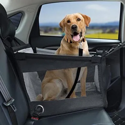 Image de Siège auto pour chien - Siège auto - Banquette noire