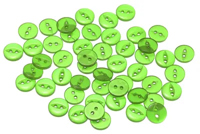 50 Nähknöpfe grün 11,5 mm Harz 2 Löcher