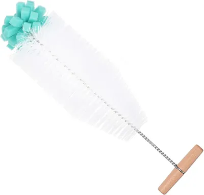 Imagen del producto de Cepillo para botellas con esponja, 32 cm, ideal para botellas de SodaStream. Cepillo de limpieza para botellas de agua