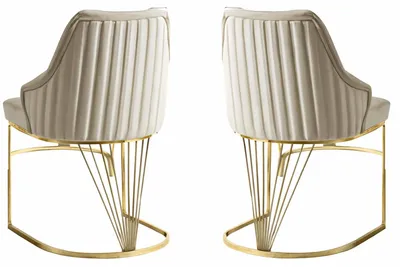 Obrázek produktu pro Dvě elegantní židle se zlatými detaily a  designem