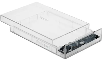 Obrázok produktu pre DeLOCK 42623, HDD/SSD rámček, 2.5/3.5", Serial ATA III, Vymeniteľný za prevádzky, USB pripojenie, Priehľadná