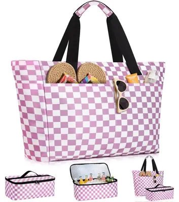 Produktbild von Große Wasserdichte Strandtasche mit Kühltasche