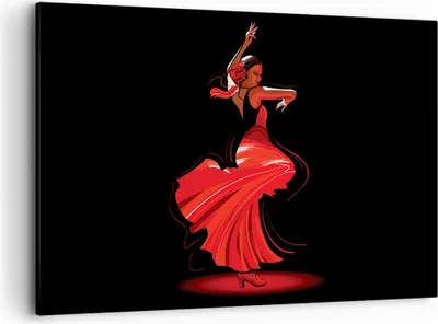 Produktbild von Bild auf Leinwand - Leinwandbild - Tanz Tänzer - 120x80cm - Wand Bild - Wanddeko - Wandbilder - Leinwanddruck - Bilder - Kunstdruck - Wanddekoration - Leinwand bilder - Wandkunst - AA120x80-4121