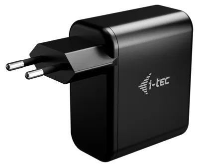 Immagine prodotto di Caricabatterie USB-C GaN da 100W di i-tec, da interno, alimentazione AC, colore nero