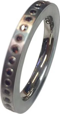Produktbild von Ring 58 - silbern/braun - Edelstahl Zirkonia