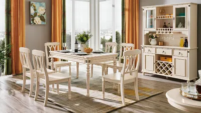 Immagine prodotto di Sala da pranzo tavolo da pranzo 6 x sedie set da pranzo legno tavolo da cucina gruppo 7 pezzi. nuovo
