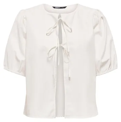 Produktbild von Only ONLJENNA S/S TIE 2-WAY TOP WVN NOOS Cloud Dancer XS
