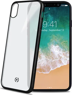 Produktbild von Celly LASERMATT900BK, Cover, Apple, iPhone X, Schwarz, Transparent