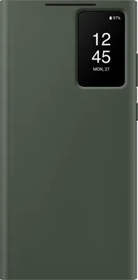 Image de Folio pour Samsung Galaxy S23 Ultra 5G S View Cover avec fenêtre transparente Kaki Samsung