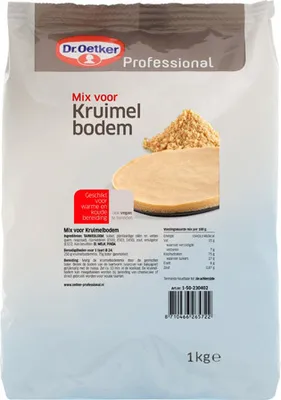 Produktbild von Dr. Oetker Mix voor Kruimel Bodem 1000g Packung (Krümelboden Mischung)