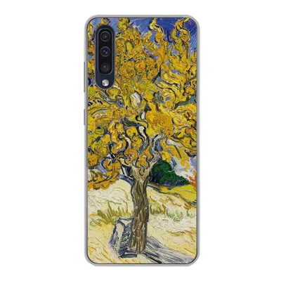 Produktbild von MuchoWow® Handyhülle Schutzhülle Hülle für Samsung Galaxy A30s Maulbeerbaum - Vincent van Gogh Silikon Softcase Handy Hülle - Karteninhaber