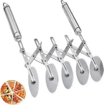 Produktbild von Famanu Teigschneider aus Edelstahl - verstellbare Breite, 5 Rollen