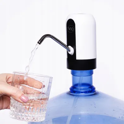 Zdjęcie produktu dla DOZOWNIK DO WODY ViO E7, ELEKTRYCZNA POMPKA DO BUTLI 13L I 19L CZARNO-BIAŁY