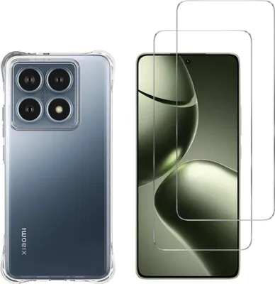 Image de Housse antichoc pour Xiaomi 14T avec 2 protections d'écran en verre trempé Phonillico®