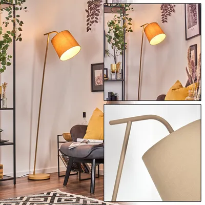 Produktbild von Lamezia Stehlampe aus Metall/Stoff in Beige/Weiß