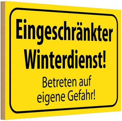 Image de vianmo Panneau en bois 12x18 cm eingeschränkt Winterdienst