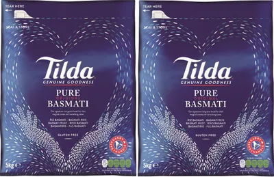 Produktbild von Doppelpack TILDA Pure Basmati (2x 5kg) | Basmati Reis | Basmatireis | Pure Original Basmati KV