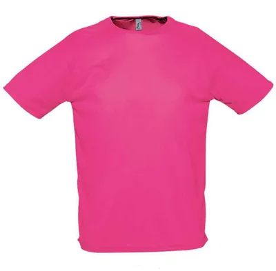 Image de SOLS - T-shirt « Sporty » pour homme à manches raglan LT2546 (XXL) (rose fluo)