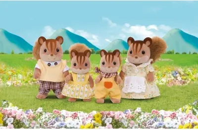 Productafbeelding van Red Squirrel Family - SYLVANIAN FAMILIES - Miniature Figure - Mixed - From 3 years old