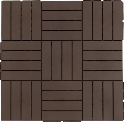 Produktbild von Terrassenfliesen 30 x 30 cm 9 Stück 0,81㎡ Klickfliesen Balkonfliesen mit Klicksystem Drainagefunktion Bodenbelag Fliese für Terrasse Balkon Braun
