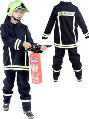 Produktbild von Feuerwehrmann Kostüm für Kinder, Größe:92/98