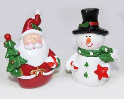 Produktbild von Santa oder Schneemann 6x4,2x7,6cm