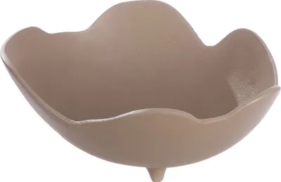 Image de Gilde Schale, rund, "Helena", Aluminium, beige, braun, VE 2, H. 10 cm, D. 21 cm 69229 4063387692295