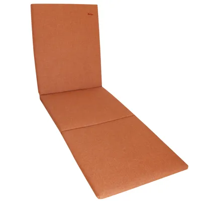 Produktbild von Herlag Sunny Liegenauflage 200x60x4 cm – wetterfest, wasserfest & UV-beständig – waschbarer Bezug mit Reißverschluss – Orange