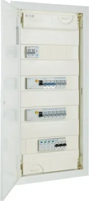 Zdjęcie produktu dla Mała podtynkowa tablica rozdzielcza Eaton KLV-PW-48-2PXL-2PXF-9PLI-1AFDD (194711-B)