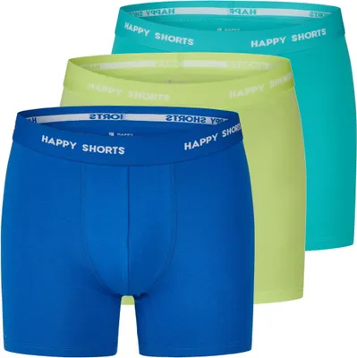 Produktbild von 3er Pack Happy Shorts Jersey Boxershorts Pants Boxer Neon Grün Blau Lime