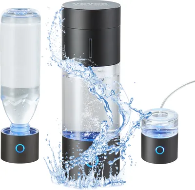 Zdjęcie produktu dla Generator wody wodorowej VEVOR, przenośny ekspres do wody wodorowej 230 ml, urządzenie do jonizacji wody bogatej w wodór z technologią SPE, z rurką do inhalacji przez nos i samoczyszczeniem