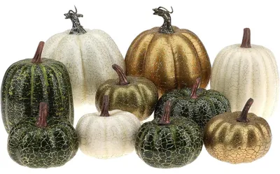 Immagine prodotto di Zucche finte autunno - 10 pezzi - Schiuma - 4 misure - Decorazione