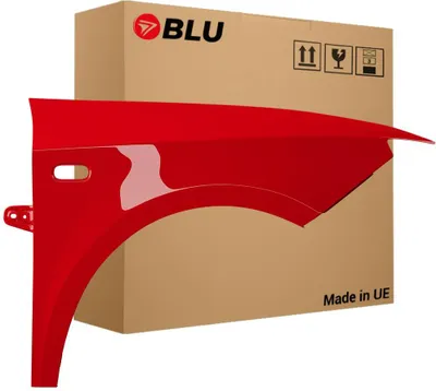 Immagine prodotto di BLU Parafango compatibile con Seat Ibiza (6J - IV 4. Generation) LS3H Destra Rot Emocion | 2008-2017 | Anteriore | Verniciato | Pronto per il montaggio | Zincato