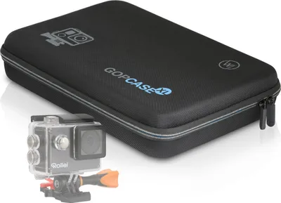 Produktbild von Wicked Chili GOP Case Tasche kompatibel mit Rollei Actioncam 560 / 550 / 540 / 530 / 510 / 425 Koffer für Kamera, LCD und Zubehör (mit Tragegriff und Fach mit Reißverschluss)